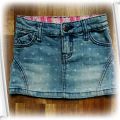 Jeansowa mini spódniczka kropeczki New Look 98cm
