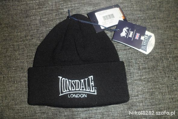 Czarna czapka lonsdale nowa