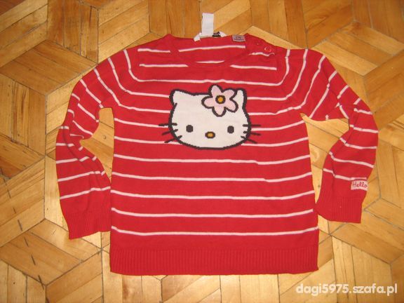 sliczny sweterek hello kitty H&M 104 110