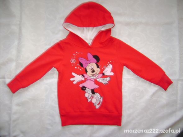 Disney czerwona bluza roz 2 3 lata 92 98 cm