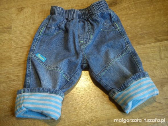 Ocieplane spodenki z jeansu marki George rozm 68