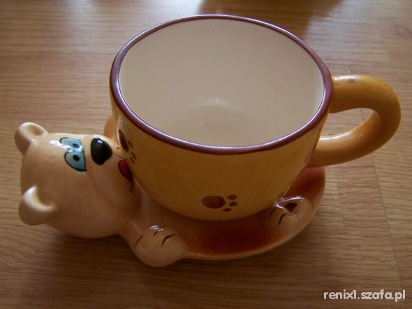 NOWY porcelanowy kubek miś