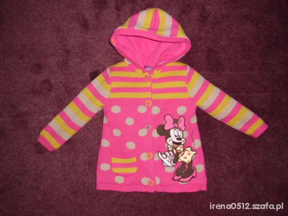 DISNEY cieply sweter MYSZKA MINI roz 98