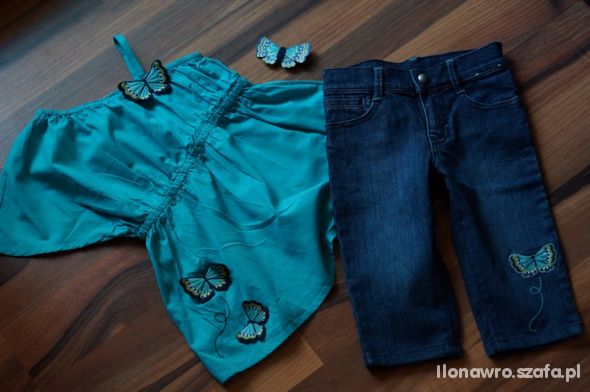 Gymboree 5T komplet z motylkiem