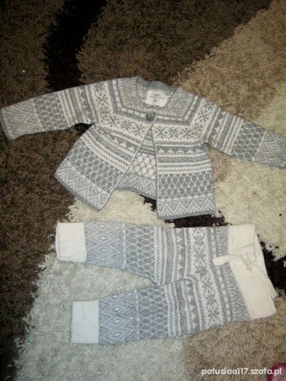 komplet wzór norweski hm piękny