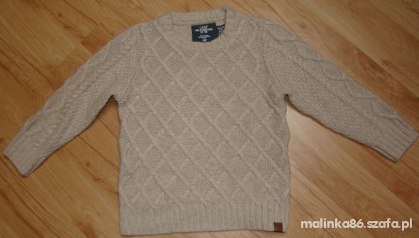 Sweter gruby Beżowy NOWY H&M rozm 110do116