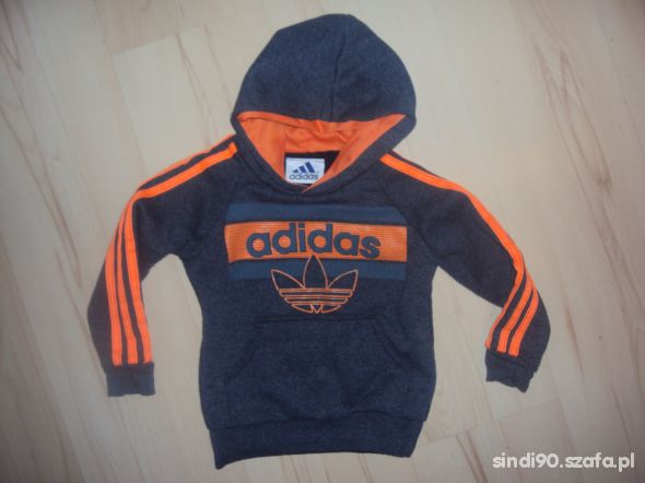 Adidas Sliczna Cieplutka bluza NEONOWA POMARANCZ