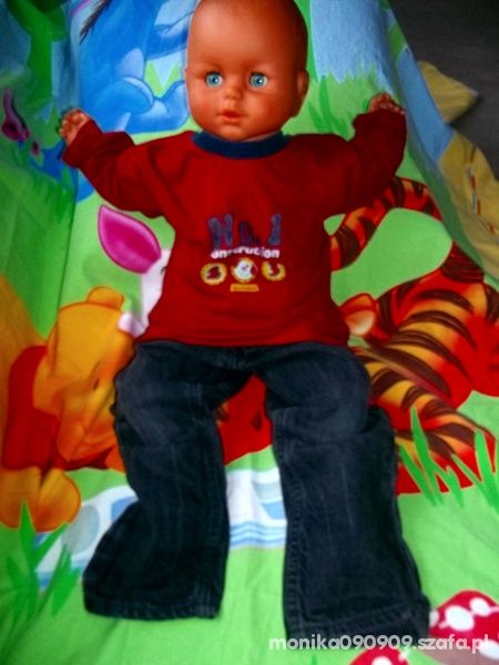 dzinsy i bluzka rozm 98