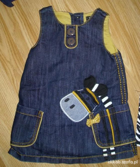 Sukienka Next zebra 92 98