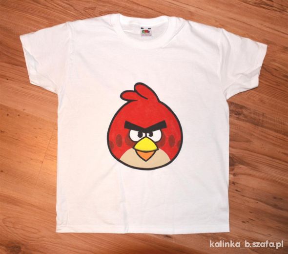 Tshirt dziecięcy z nadrukiem Angry Birds Czerwony