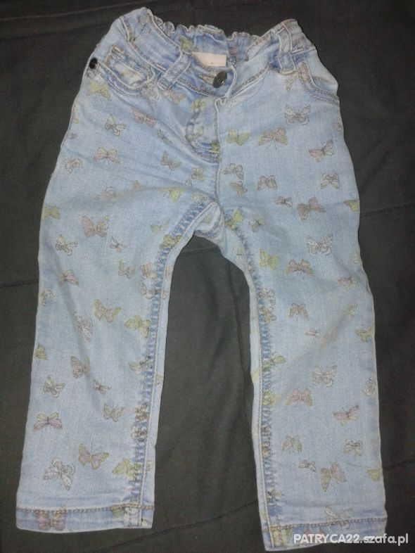 Super jeansy next Motylki 86