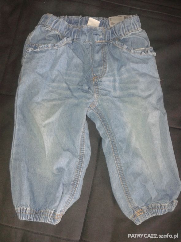 Spodnie pumpy jeansowe hm 74