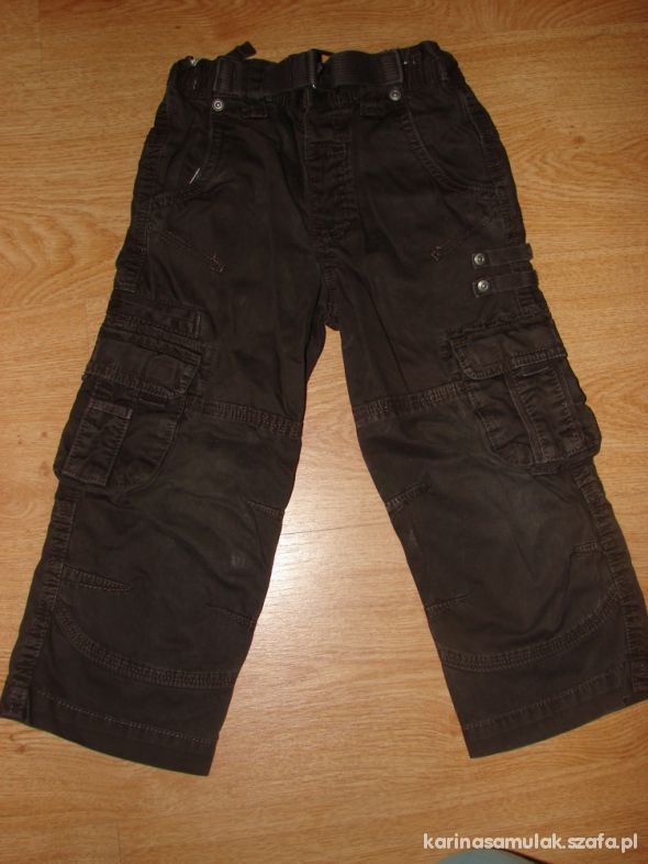 Spodnie next brązowe bojówki 98