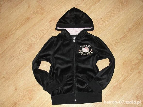 CZARNA BLUZA KAPTUR HELLO KITTY H M 122 CM