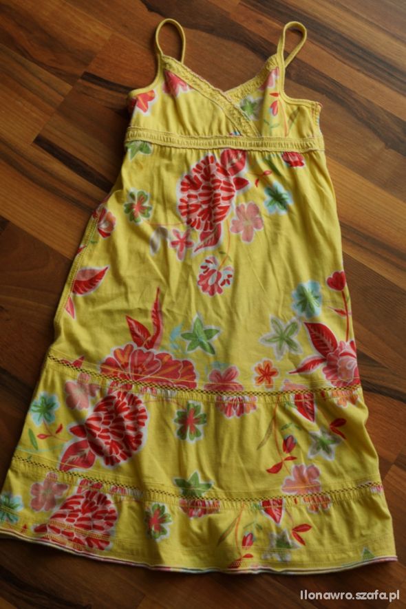 H&M 110 116 żółta sukienka na lato