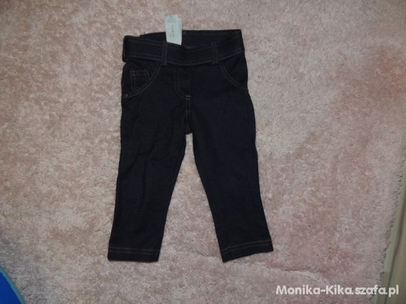 Spodnie leginsy c&a imitujące jeans 86