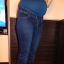 jeansowe spodnie ciążowe z panelem