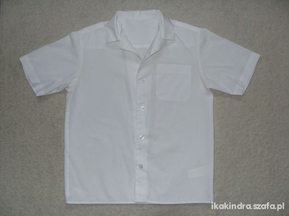 Biała koszula chłopięca r 134