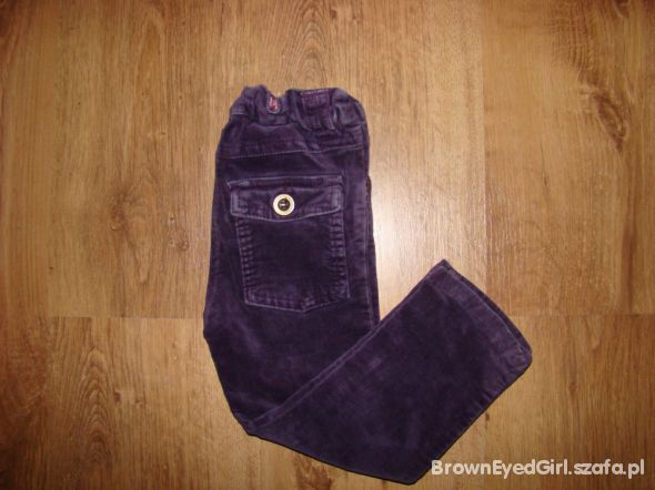 Welurowe fioletowe spodnie