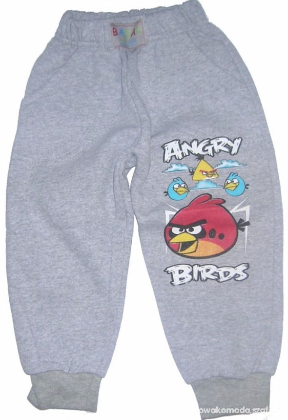 Spodnie dresowe rozmiary dresy OCIEPL angry birds