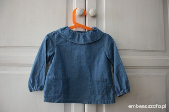 Koszula jeans Zara Baby Girl 86 cm kołnierzyk