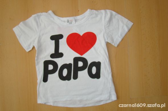 Bluzeczka 98 i love papa mamma