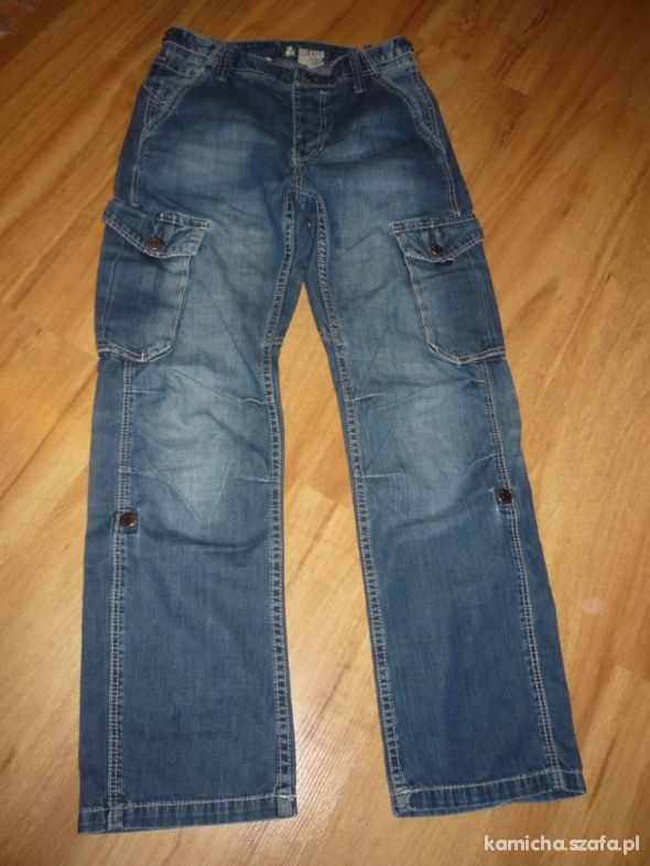 Jeansy bojówki 152 cm