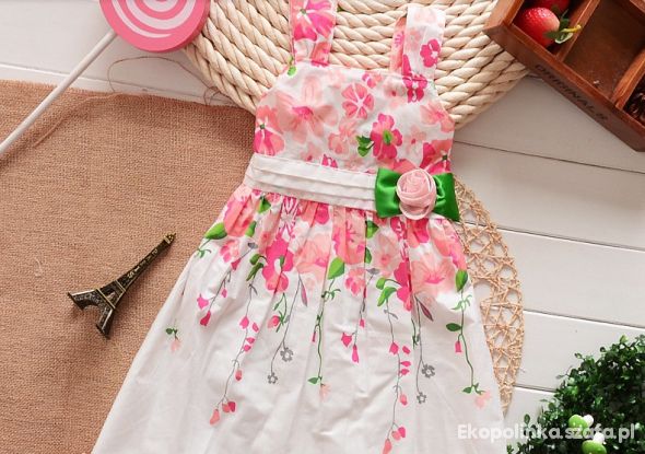 Sukienka dla dziewczynki w kwiaty WIOSNA 2014