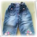 Spodnie jeansowe wyszywane kwiatki H&M 18 m 86 cm