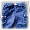 Spodnie jeansowe MINI MODE róż 6 l 9 m 68 l 74 cm