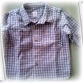 Koszula w kratę elegancka H&M szara 6 l 9 m 74 cm