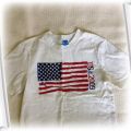 Biała koszulka z krótkim rękawkiem tshirt ameryka