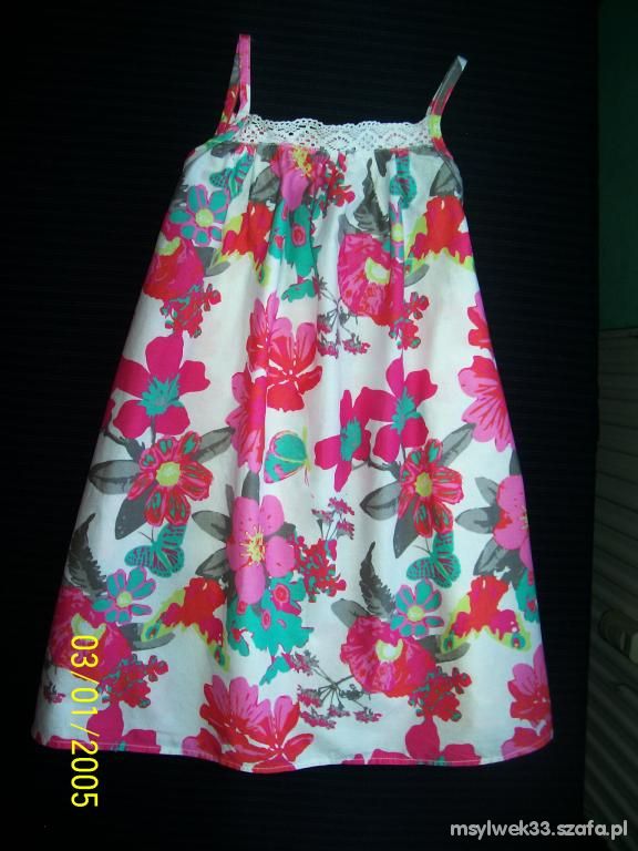H&M sliczna kwiatuszkowa sukienusia roz 116