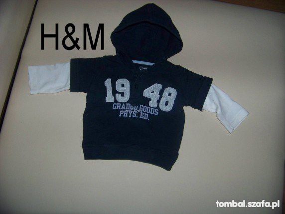 Bluzka H&M 68 z kapturem