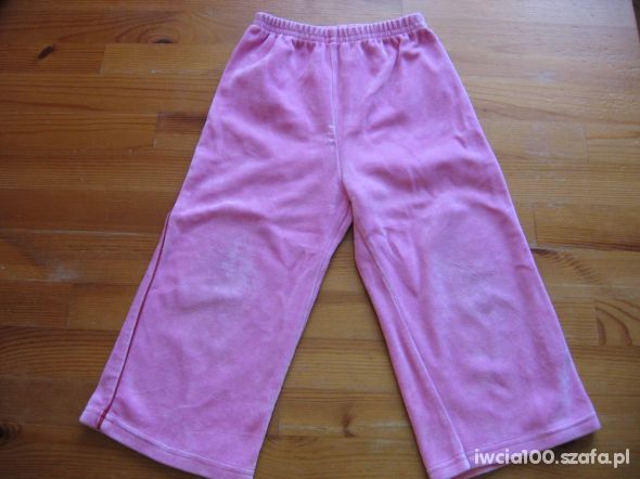 Spodnie welurowe rózowe