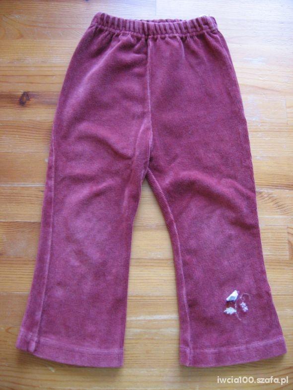 Spodnie welurowe fioletowe