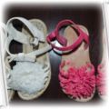 Sandałki 25 Next i Reserved różowe i białe sandały