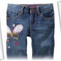 GAP jeansowe spodnie capri z motylem 5 lat