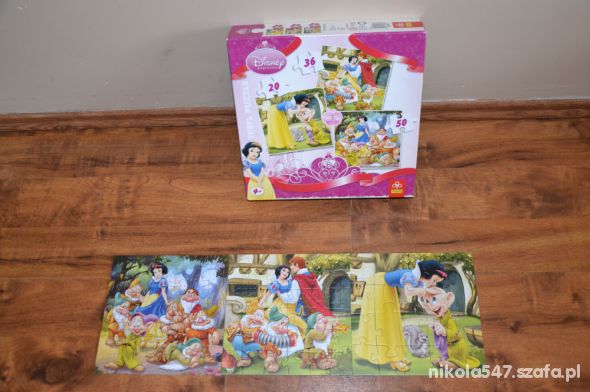 PUZZLE DISNEY TREFL śnieżka 3 obrazki