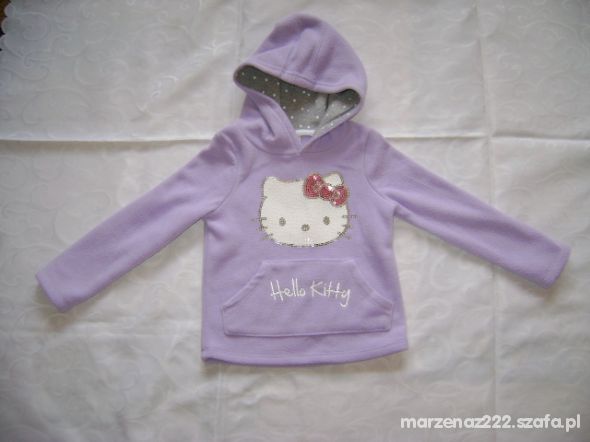 Sanrio Hello Kitty wrzosowa bluza cekiny roz 18 24