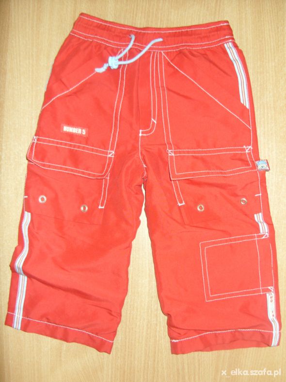Czerwone spodnie dla chłopca bojówki r80 86