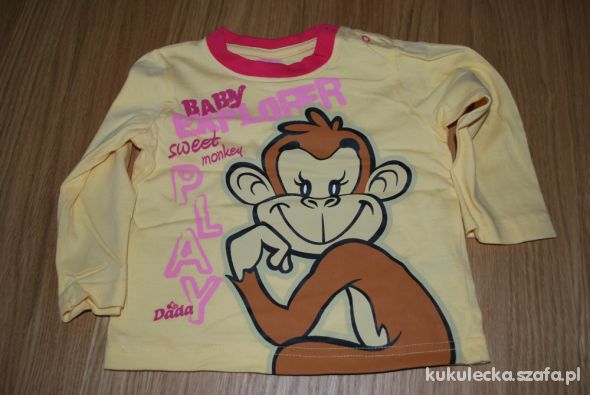 Urocza bluzeczka z małpką rozm 74 Dada