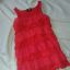 Czerwona sukienka 104 H&M na lato FALBANKI KASKADA