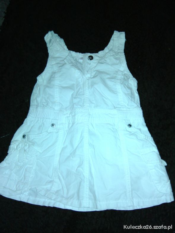 Biała sukienka na lato 74cm