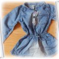 jeansowa modna tuniczka 74 do 80 cm