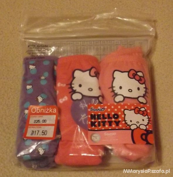 Nowe majtki z Hello Kitty 3 sztuki 9 do 10 lat