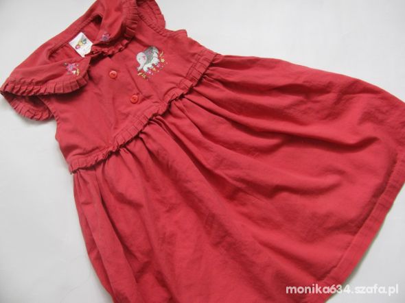 92 cm czerwona sukienka WYPRZEDAŻ