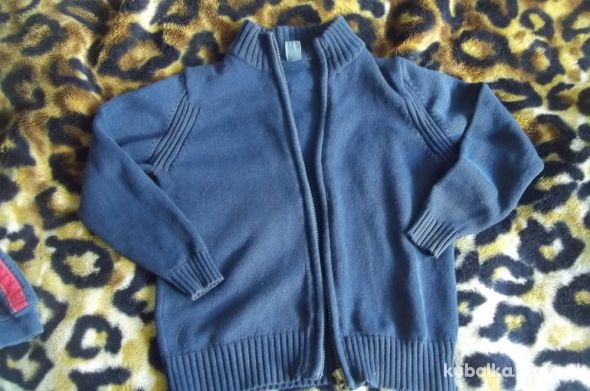 Firmowy Zara bawełniany sweterek dla chłopca 116