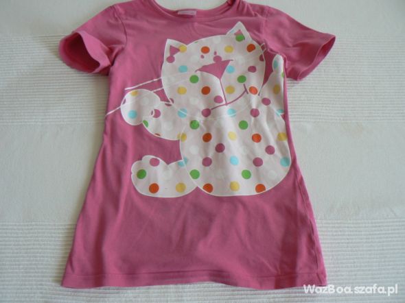 Różowa tunika z kotem 116