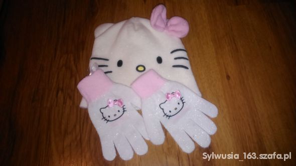 H&M Hello Kitty czapeczka plus rękawiczki